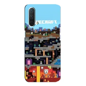 Чехол Майнкрафт на OnePlus Nord CE 5G (AlphaPrint) Minecraft (фон Minecraft)
