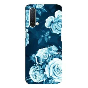 Чехлы (ART) Цветы на OnePlus Nord CE 5G (VPrint) (Голубые Бутоны)