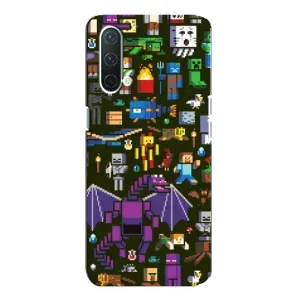 Чехол Майнкрафт на OnePlus Nord CE 5G (AlphaPrint) Minecraft (Коллаж Майнкрафт)