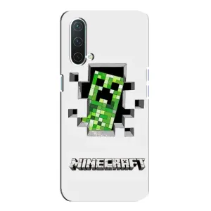 Чехол Майнкрафт на OnePlus Nord CE 5G (AlphaPrint) Minecraft (крипер Майнкрафт)