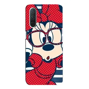 Эксклюзивный чехол для OnePlus Nord CE 5G (AlphaPrint - Мультяшные) (Маус в очках)