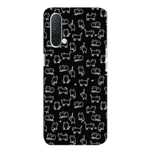 Чехол с принтом для OnePlus Nord CE 5G (AlphaPrint) Модные коты (Меленькие котики)