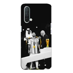 Чехлы для OnePlus Nord CE 5G (Leo чемпион) (AlphaPrint) (Месси в накидке)