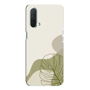 Силиконовый чехол с принтом в цветах на OnePlus Nord CE 5G (Зеленая монстера дизайн)