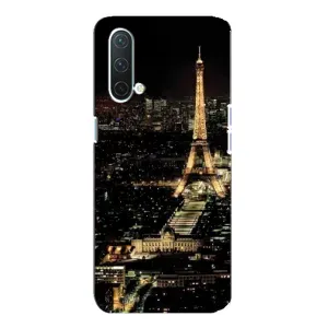 Чехол Эйфелева Башня для OnePlus Nord CE 5G - (AlphaPrint) (Ночной Париж)