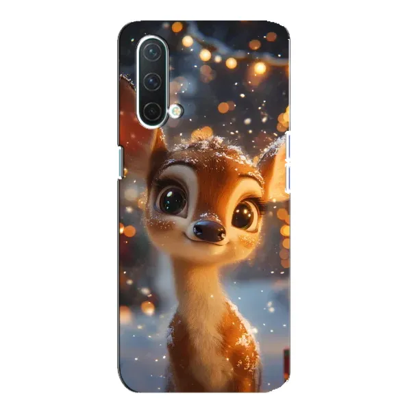 Чехол с принтом «Олененок среди гирлянд» для OnePlus Nord CE 5G