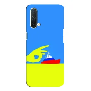 Чехол с принтом (Русский корабль...) для ВанПлас Норд СЕ 5G (AlphaPrint) (Щелбан кораблю)