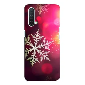 Новогодние Чехлы для ВанПлас Норд СЕ 5G (VPrint) (Снежинка)