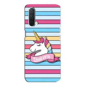 Чехол для ВанПлас Норд СЕ 5G - (Единорожки - Новинки) (AlphaPrint) (Unicorn)