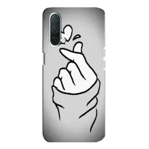 Чохол з принтом для OnePlus Nord CE 5G (AlphaPrint - Знак сердечка) (Значок Love)