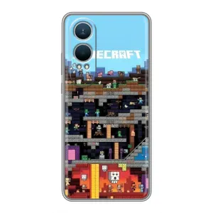 Чехол Майнкрафт на OnePlus Nord CE4 Lite (AlphaPrint) Minecraft (фон Minecraft)