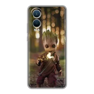 Чехол МАРВЕЛ для ВанПлас Норд СЕ4 Лайт (AlphaPrint) (I am Groot)