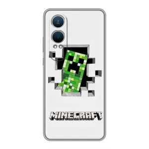 Чехол Майнкрафт на OnePlus Nord CE4 Lite (AlphaPrint) Minecraft (крипер Майнкрафт)