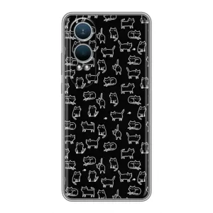 Чехол с принтом для OnePlus Nord CE4 Lite (AlphaPrint) Модные коты (Меленькие котики)