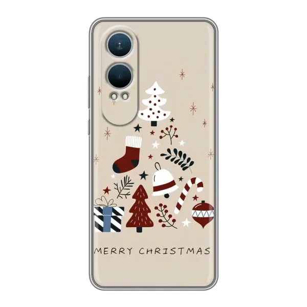 Чехол с принтом «Merry Christmas» для OnePlus Nord CE4 Lite