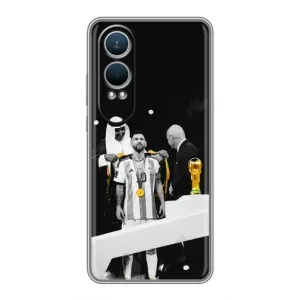 Чехлы для OnePlus Nord CE4 Lite (Leo чемпион) (AlphaPrint) (Месси в накидке)