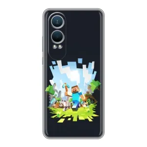 Чехол Майнкрафт на OnePlus Nord CE4 Lite (AlphaPrint) Minecraft (персонажи Minecraft)