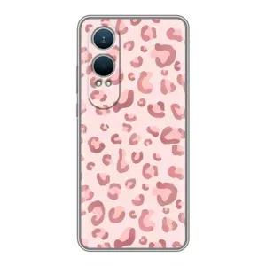 Чехол с розовым рисунком для OnePlus Nord CE4 Lite (Розовый леопард)