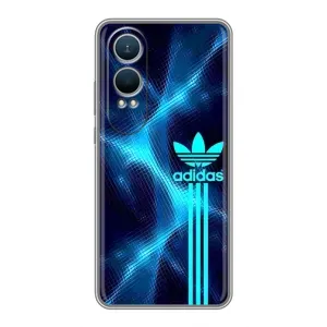 Чехлы Адидас для OnePlus Nord CE4 Lite (AlphaPrint) (Синий Адидас)
