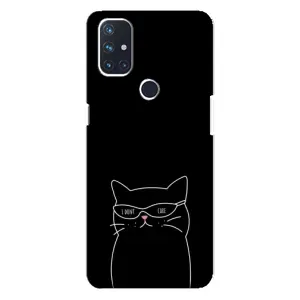 Чехол с рисунком кот на OnePlus Nord N10 5G (Равнодушный кот)