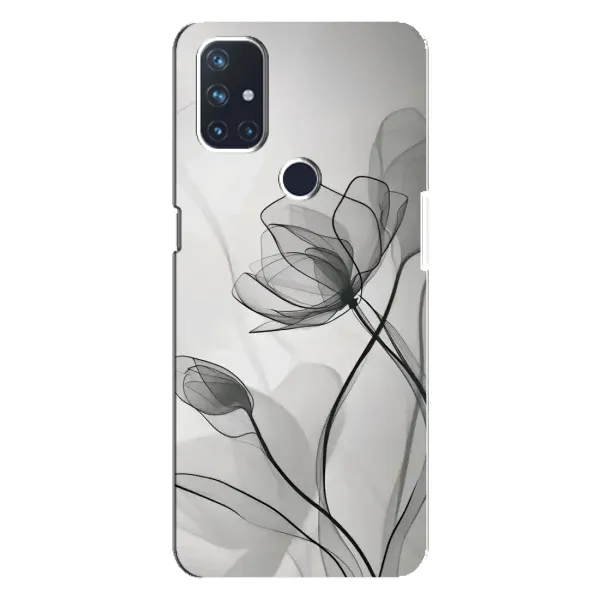 Чохол з принтом «Чорні квіти» для OnePlus Nord N10 5G