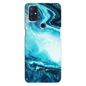 Мраморный чехол на OnePlus Nord N10 5G (VPrint) (Голубой мрамор)