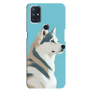 Чехол с Хаски для OnePlus Nord N10 5G - (AlphaPrint) (Хаски арт)