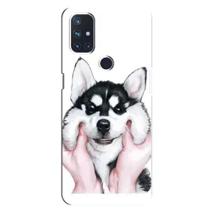 Чехол с Хаски для OnePlus Nord N10 5G - (AlphaPrint) (Хаски улыбака)