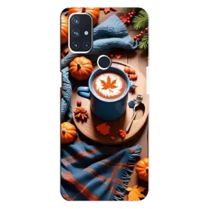 Чохол з унікальним дизайном 'Осінь з кавою' для OnePlus Nord N10 5G (Кава і гарбузики)