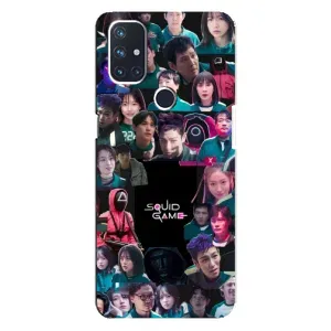 Чехол Гра в кальмара для OnePlus Nord N10 5G (Коллаж Игра кальмара)