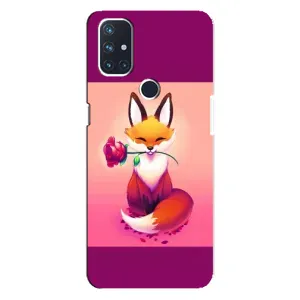 Чохли з картинкою Лисичка для OnePlus Nord N10 5G (VPrint) (Лиса з трояндою)