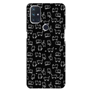 Чехол с принтом для OnePlus Nord N10 5G (AlphaPrint) Модные коты (Меленькие котики)