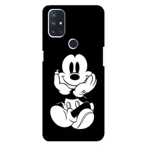 Эксклюзивный чехол для OnePlus Nord N10 5G (AlphaPrint - Мультяшные) (Микки на черном)