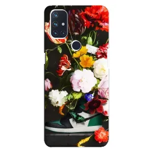 Брендновые Чехлы для OnePlus Nord N10 5G - (PREMIUMPrint) (Nike цветы)