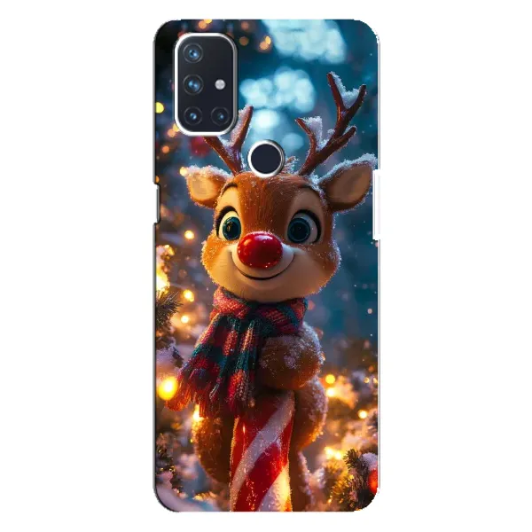 Чохол з принтом «Олень з шарфом» для OnePlus Nord N10 5G Чохол з принтом «Олень з шарфом» для OnePlus Nord N10 5G