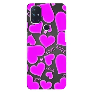 Чехлы для любимой на Норд Н10 5G (VPrint) (Pink hearts)