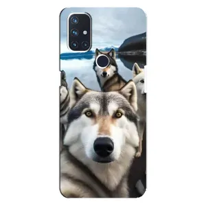 Чехол с Хаски для OnePlus Nord N10 5G - (AlphaPrint) (Селфи ХАски)