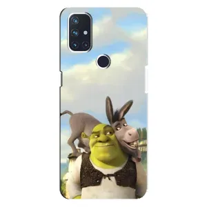 Чехол с мультфильмом Шрек на OnePlus Nord N10 5G (Шрек и Осел)
