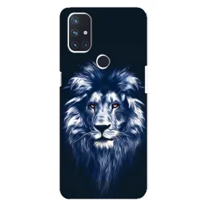Чехол со Львом для OnePlus Nord N10 5G (VPrint) (Синий Лев)