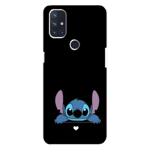 Чехол с принтом Стич на OnePlus Nord N10 5G (Стич на черном)