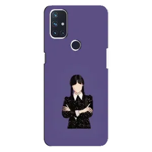 Чехлы Венсдей на OnePlus Nord N10 5G Уэнсдей (AlphaPrint) (Уэнздей в черном)