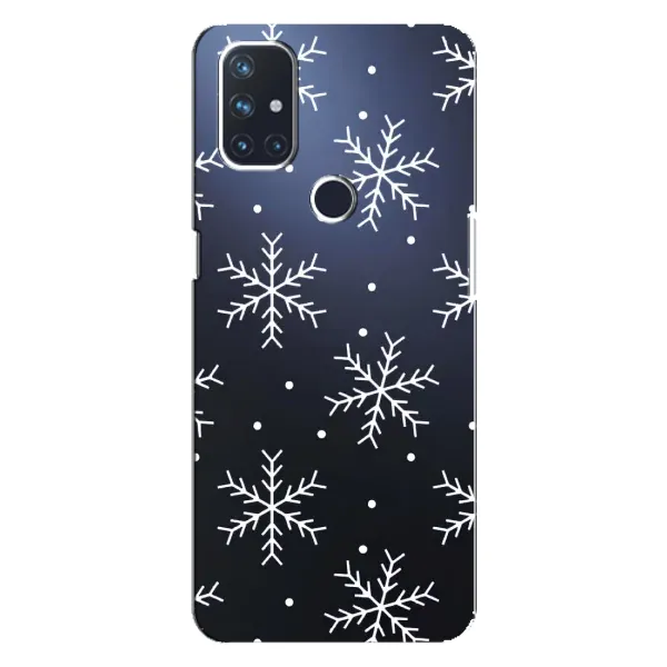 Чохол з принтом «Білі сніжинки» для OnePlus Nord N100 Чохол з принтом «Білі сніжинки» для OnePlus Nord N100