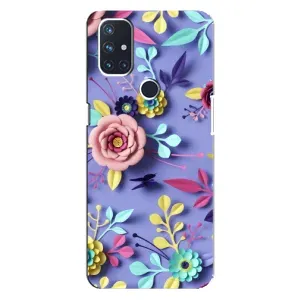 Чехлы с Цветами для OnePlus Nord N100 (VPrint) (Цветочный дизайн)