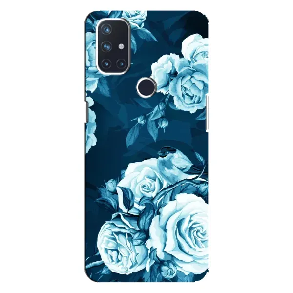 Чехол с принтом «Голубые Бутоны» для OnePlus Nord N100 Чехол с принтом «Голубые Бутоны» для OnePlus Nord N100