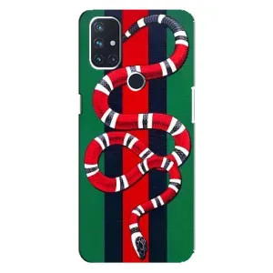Чехлы ГУЧЧИ для ВанПлас Норд Н100 (AlphaPrint) (Gucci змия)