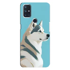 Чехол с Хаски для OnePlus Nord N100 - (AlphaPrint) (Хаски арт)