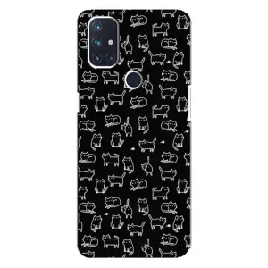 Чехол с принтом для OnePlus Nord N100 (AlphaPrint) Модные коты (Меленькие котики)
