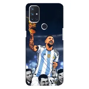 Чехлы для OnePlus Nord N100 (Leo чемпион) (AlphaPrint) (Месси с кубком)