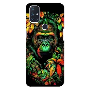 Чехол с Обезьянами OnePlus Nord N100 - (AlphaPrint) (Обезьяна в тропиках)