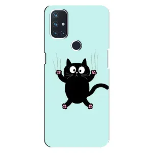 Чехол с принтом для OnePlus Nord N100 (AlphaPrint) Модные коты (Падающий кот)